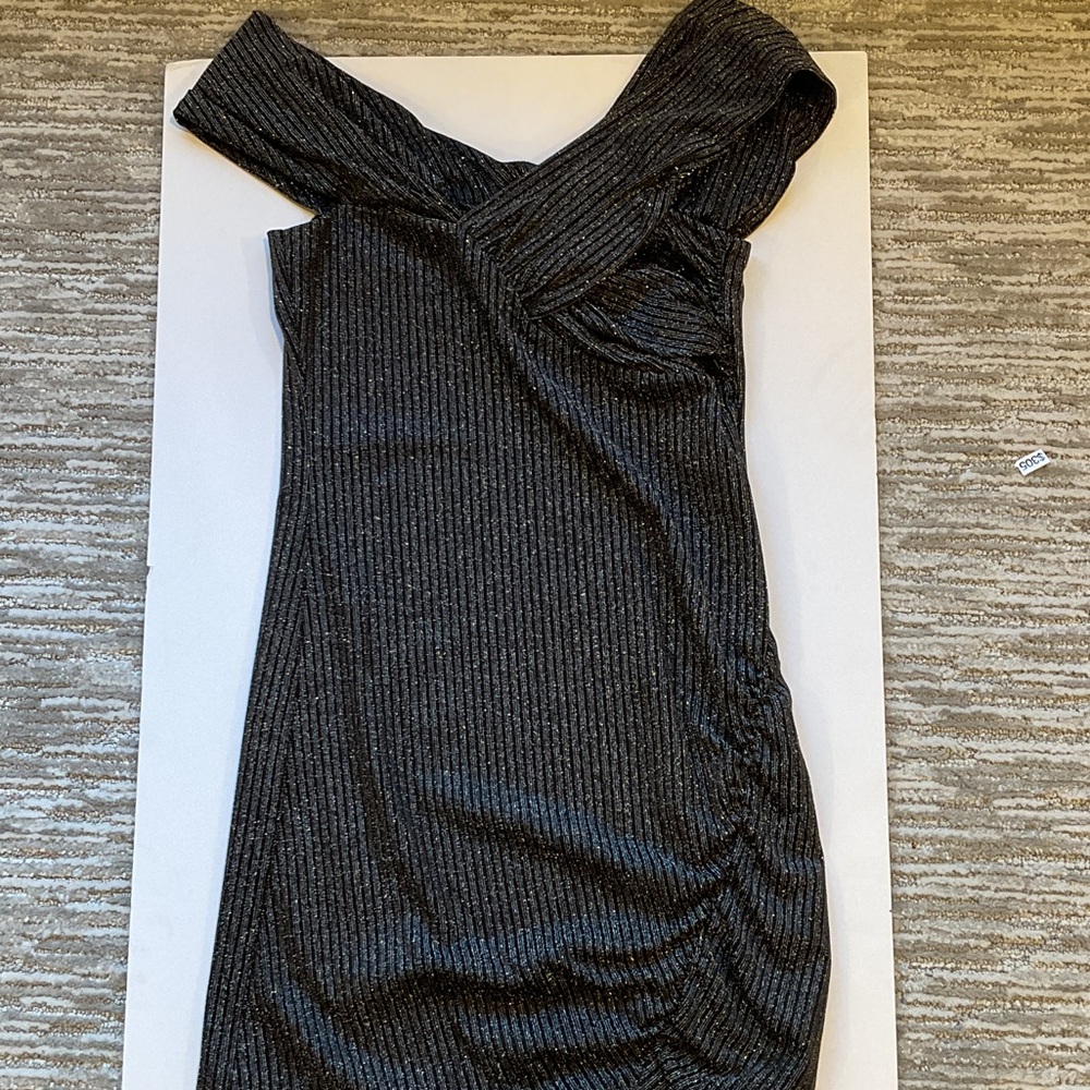 IRO Black One-Shoulder Dress